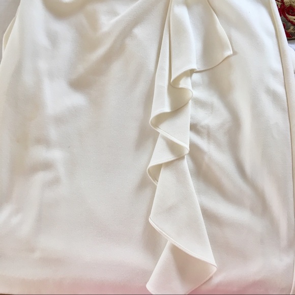 Laura Petites White Long Sleeve Twist Sheath Dress - Picture 5 of 5